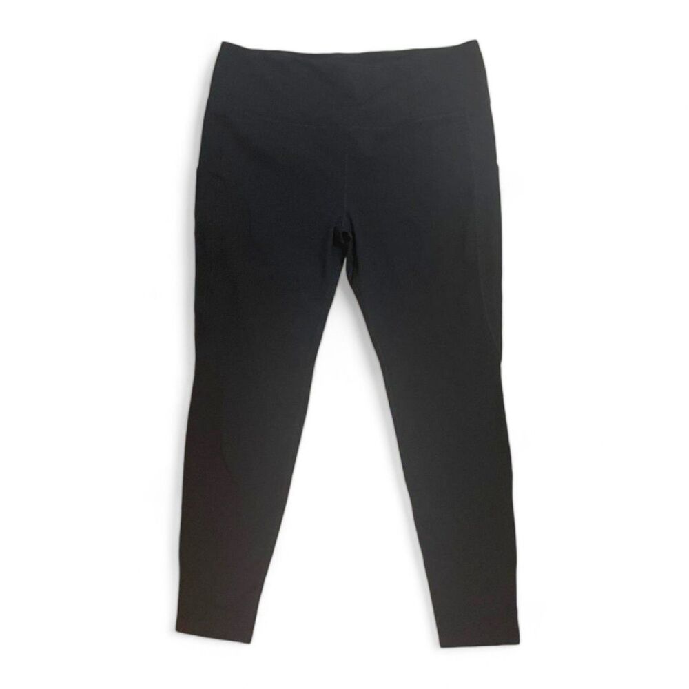 ZUTY Fleece Lined Leggings Women Water Resistant Navy Blue Leggings, Size 3X